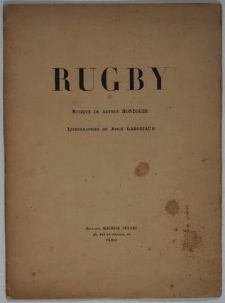 Item #25752 Rugby. Musique de Arthur Honegger. Signed musical score with 2 pencil signed...