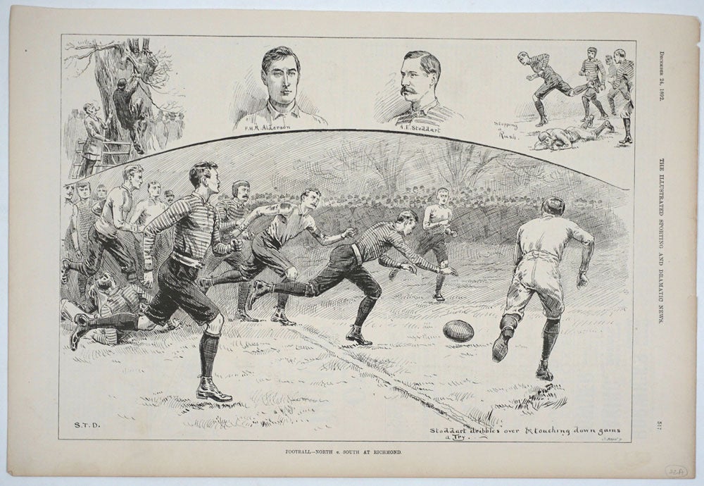 A collection of 49 antique Rugby prints, 1845 - 1931 | Rugby