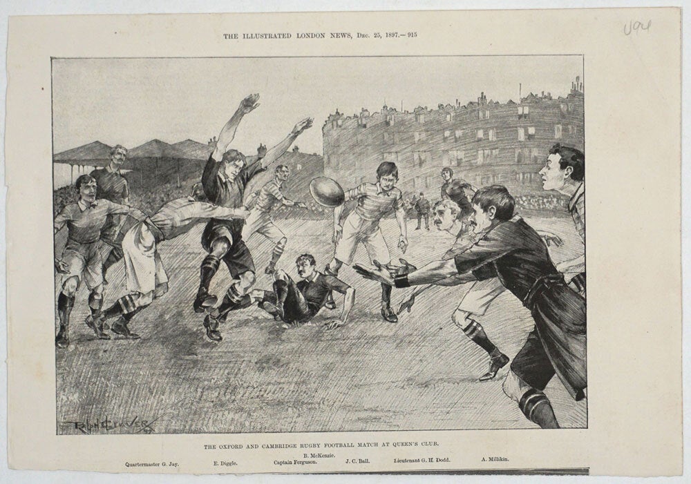 A collection of 49 antique Rugby prints, 1845 - 1931 | Rugby