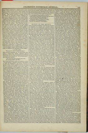Chambers' Edinburgh Journal, Volume IV, with article, "Mutiny of the Bounty"