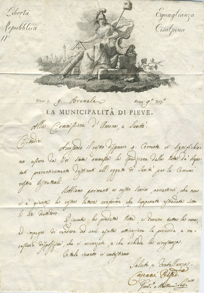 Item #25841 Italian Orders under Napoleonic Occupation, Cisalpina Republic. Napoleon, Bologna Italy.