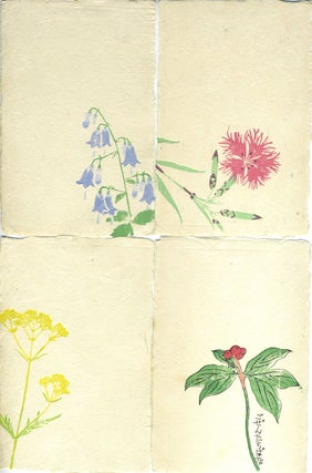 Japanese hand printed and colored note cards with original wrapper.