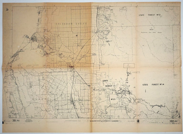 Item #25853 Cockburn Sound / Murray / Wellington District Cadastral maps.