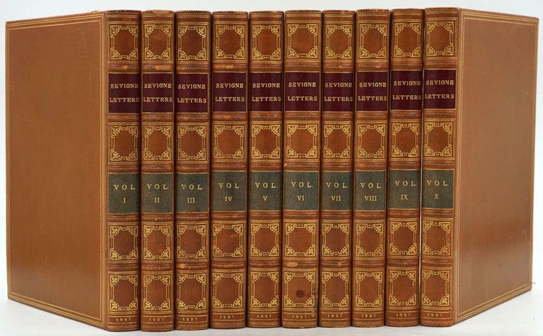 Item #25859 Letters From the Marchioness de Sevigne to Her Daughter the Countess de Grignan. 10 Volume set signed binding by Birdsall. Marchioness De Sevigne.