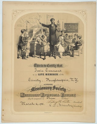 Item #25861 Membership Certificate of the Auxiliary Missionary Society of the Methodist Episcopal...