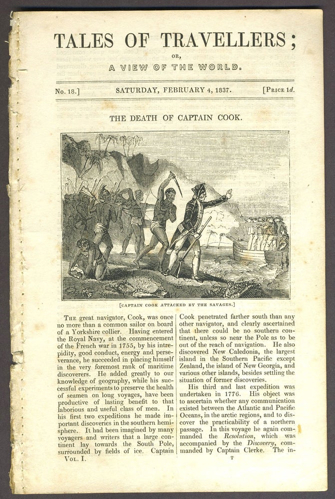 Item #25895 "The Death of Captain Cook", in Tales of Travellers; Or, a View of the World. James Cook.