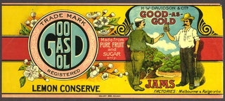 Item #25914 Good as Gold Jams - Lemon conserve, label. H W. Davidson, Co's