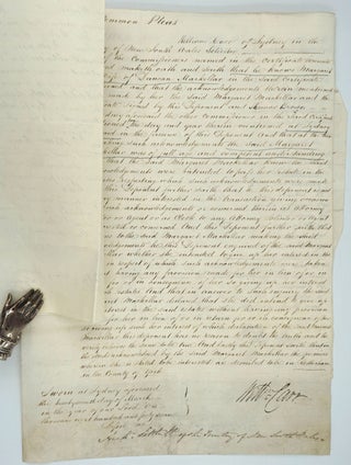 Early Scottish settlers in N.S.W.: land transfer of Duncan & Margaret MacKellar to Charles McLachlan. Legal documents.