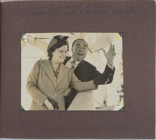 Item #25941 Australian tour 1939. Personal photograph album including itinerary and tickets,...