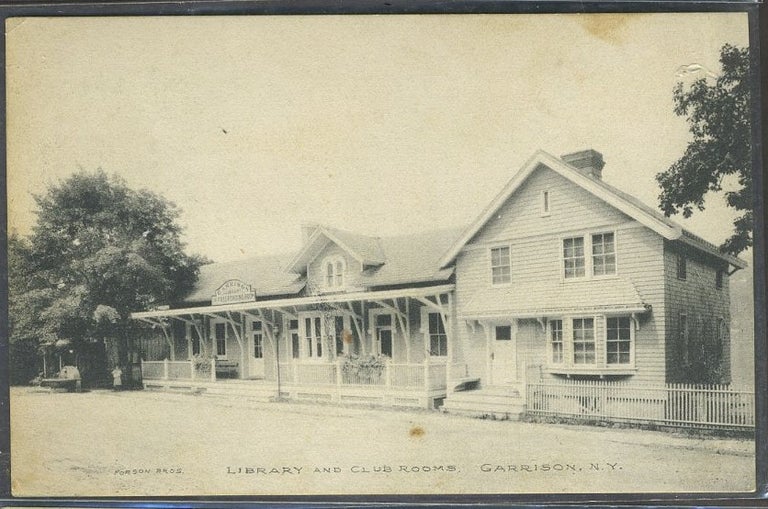 Item #26008 Library and Club Rooms, Garrison, N. Y. Forson Bros, Postcard.