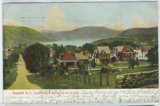 Item #26013 Peekskill N.Y. Dunderberg & Bay seeing from Elm St. N. Y. Peekskill, Postcard