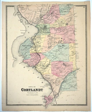Item #26014 Town of Cortlandt. Original color map. NY Cortlandt, F. W. Beers, Geo. Warner