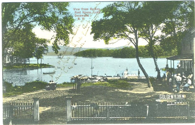 Item #26017 View from Rockey Rest House, Lake Oscawana, N.Y. N. Y. Lake Oscawana, Postcard.