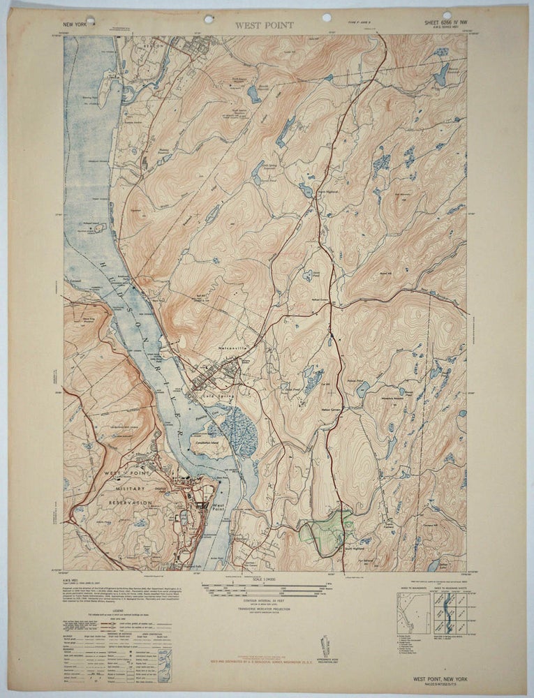 Item #26045 West Point / Hudson Highlands. Hudson Highlands Map, USGS.