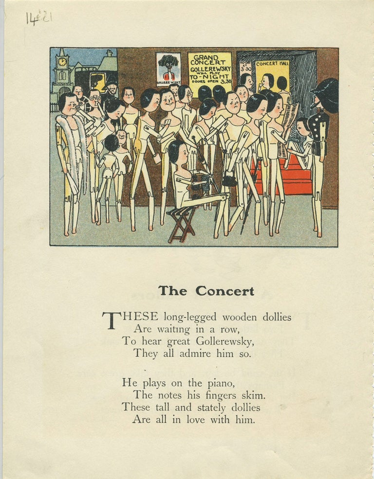 Item #26067 The Concert [Clothes pin dollies at a Golliwog concert]. Childrens.