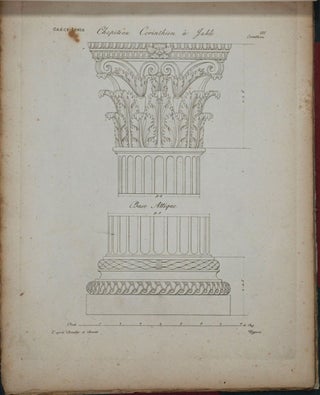Journées Pittoresques des Edifices de Rome Ancienne par l'abbé Architecte Ange Uggeri Milanois. Ordre Corinthien.