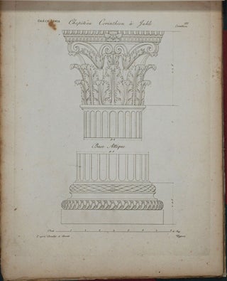 Journées Pittoresques des Edifices de Rome Ancienne par l'abbé Architecte Ange Uggeri Milanois. Ordre Corinthien.