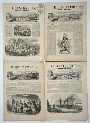llustration Francaise and Le Moniteur Américain. Prospectus for French-American newspaper venture [with] 3 issues of L'Illustration, 1851.