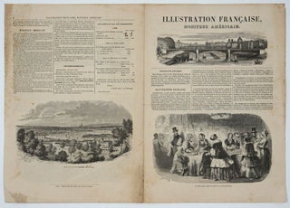 llustration Francaise and Le Moniteur Américain. Prospectus for French-American newspaper venture [with] 3 issues of L'Illustration, 1851.