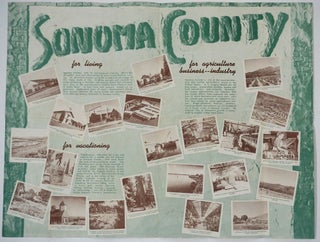 Pictorial map of Sonoma County. "Historic Sonoma County", Folding Brochure with color map one panel.