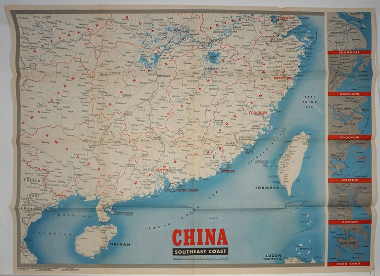 Item #26115 WWII Newsmap for the Armed Forces. China Southeast Coast. WWII, Map.