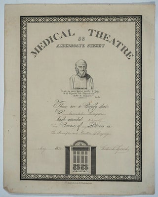 Item #26121 Surgery Diploma for early Eye Surgeon. Medicine, Surgery
