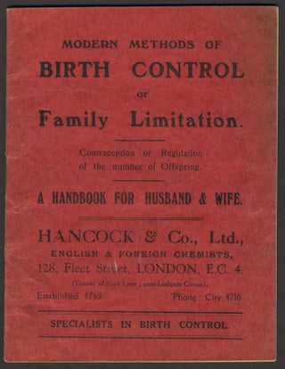Item #26124 Modern Methods of Birth Control or Family Limitation. Contraception or Regulation of...