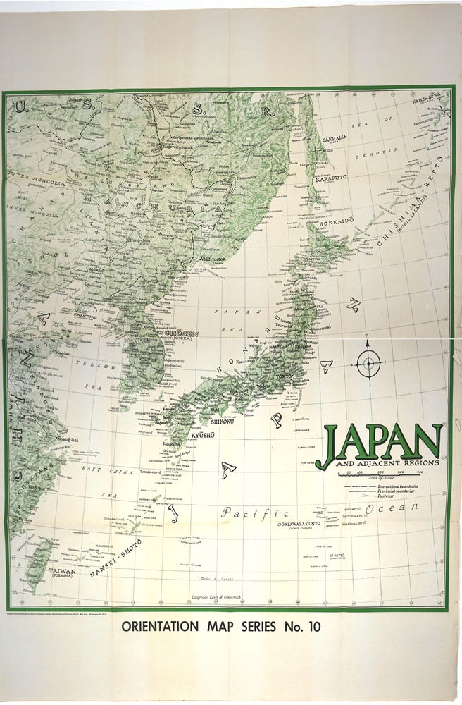 Item #26125 Moscow to Berlin. Japan and Adjacent Regions. US Army Orientation map. WWII, Map.