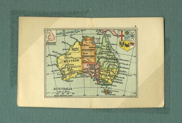 Item #26135 Australia Map from the Smallest Atlas ever Published. Edward Stanford.