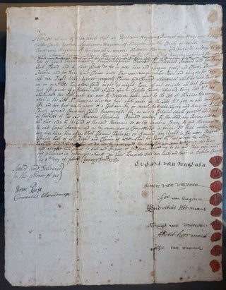 Item #26159 Dutch New York: Deed from the van Wagenen family, conveying land from Evert van...