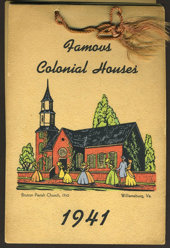Item #26163 Famous Colonial Houses. 1941 Calendar. R. P.