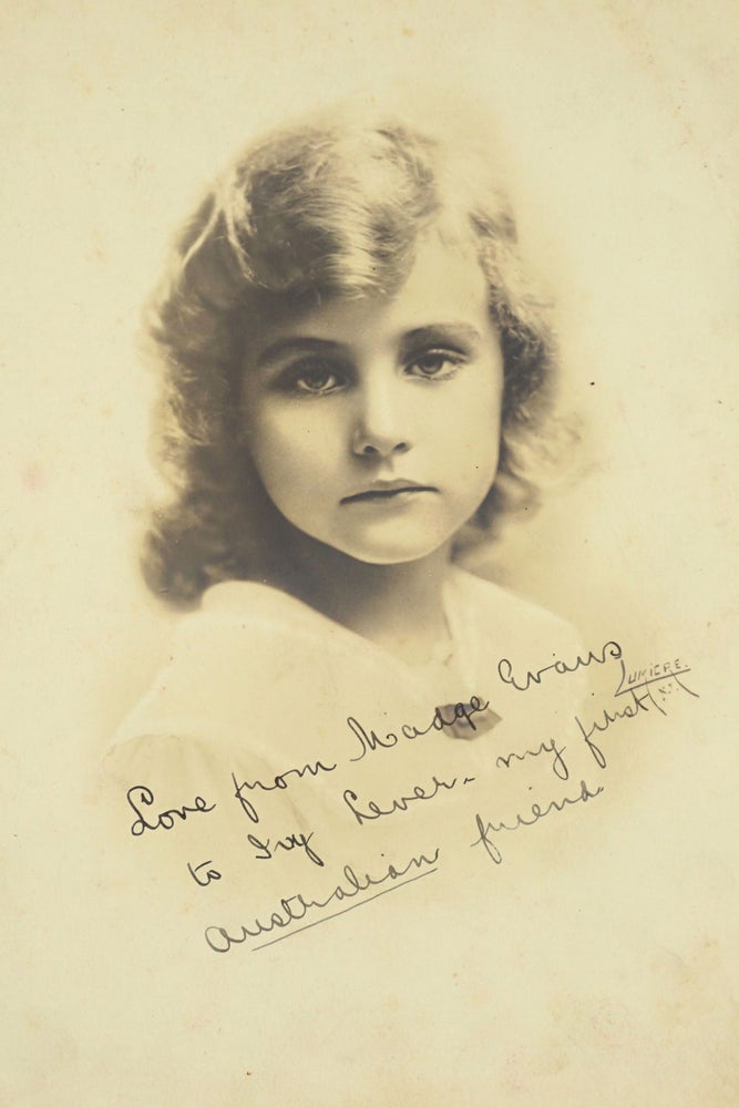 Item #26223 Album of portrait photographs of early Hollywood Silent movie stars, including signed Charlie Chaplin. Hollywood, Autographs, Photographs.