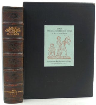 Item #26229 Early American Children's Books With Bibliographical Descriptions of the Books in his...