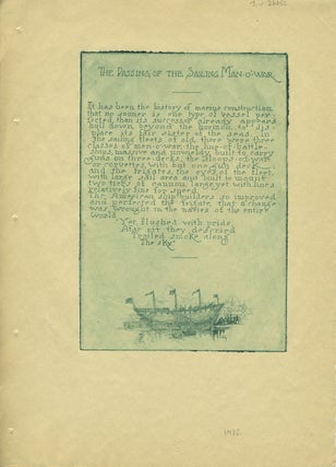 Item #26252 Etchings of Ships, including Winter Sailing; The Derelict; The Passing of the Sailing...