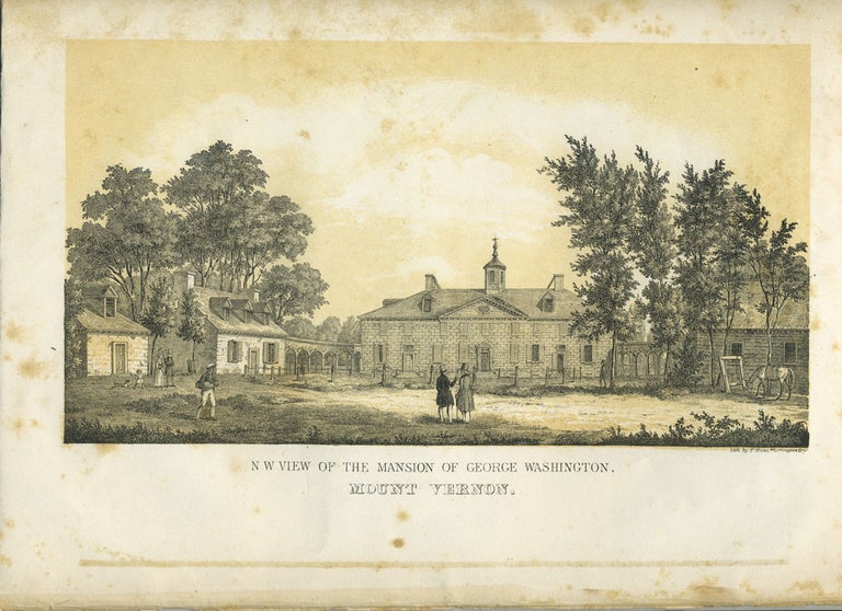 Item #26260 N. W. View of the Mansion of George Washington, Mount Vernon. Lithograph. Philip Haas, after Washington Hood.