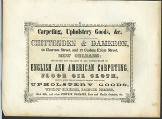 Item #26285 English & American Carpeting & Upholstery goods, Chittenden & Dameron, New Orleans. ...
