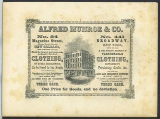 Item #26286 New Orleans & New York "one price" clothing retailer, Alfred Munroe & Co. Trade...