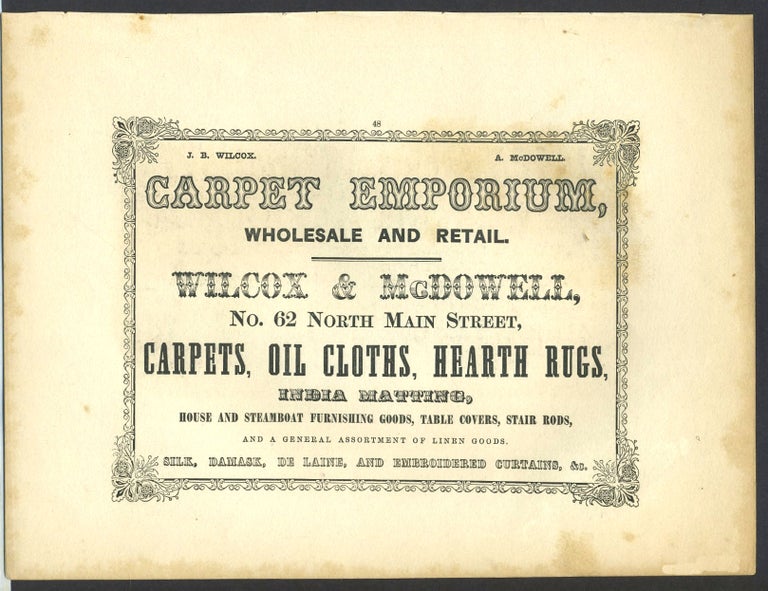 Item #26290 Carpet Emporium, Wilcox & McDowell, St. Louis. Trade handbill.