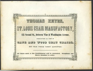 Item #26291 St. Louis Chair Manufactory, Thomas Keyes. Trade handbill