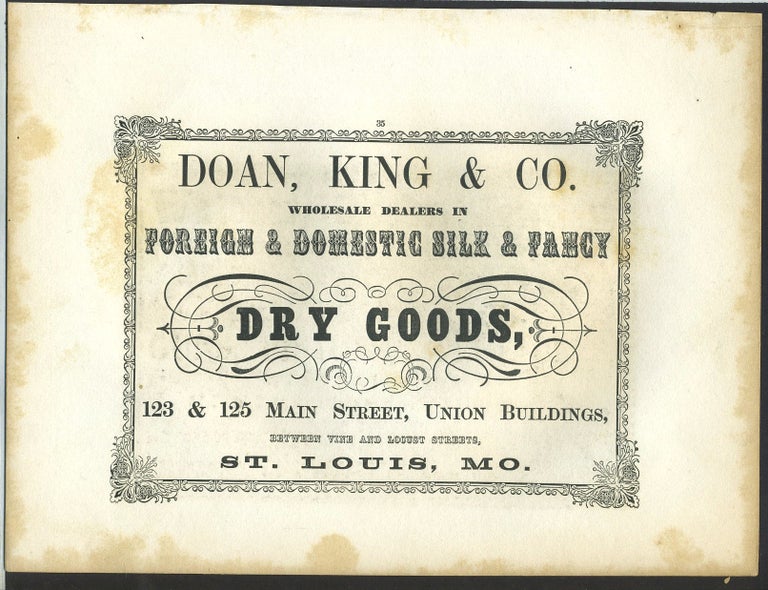 Item #26292 Foreign & Domestic Fancy Dry Goods, Doan, King & Co., St. Louis. Trade handbill.