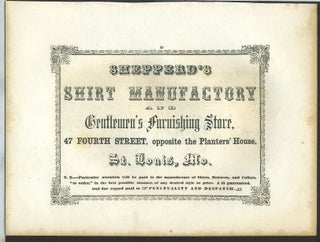 Item #26294 Gentlemen's Furnishings, Shepperd's, St. Louis. Trade handbill