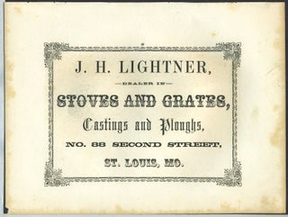 Item #26298 Stoves, Grates, Castings and Ploughs, J. H. Lightner, St. Louis. Trade handbill