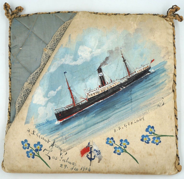 Item #26358 S. S. Geelong. Souvenir of Las Palmas 29 Sep 1906. Australia, Ships, W. W. I.