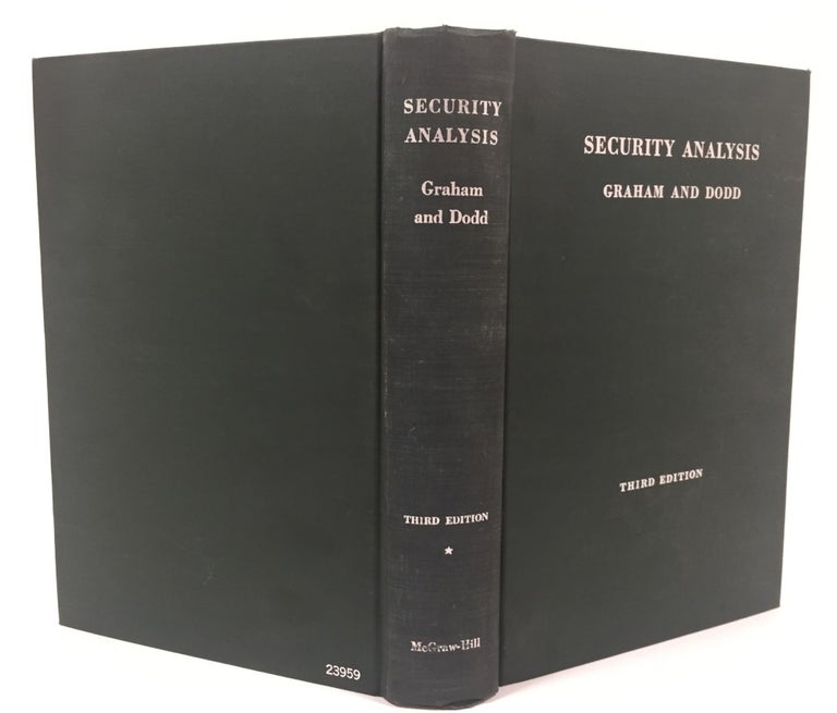 Item #26371 Security Analysis. Principles and Technique. With the collaboration of Charles Tatham, Jr. Benjamin Graham, David L. Dodd.