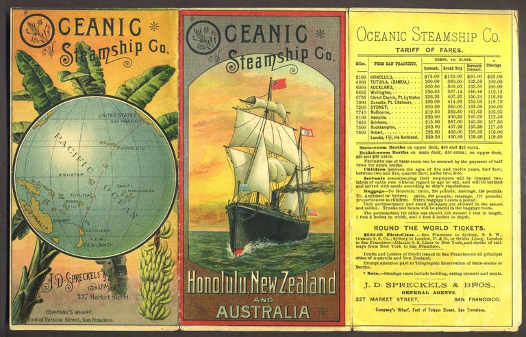 Item #26378 Oceanic Steamship Company, 1889 Promotional Brochure.
