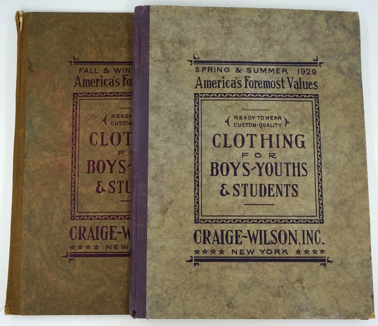 Item #26399 Clothing for Boys / Youths & Students, with fabric swatches. Trade cataloge, Inc Craige-Wilson.
