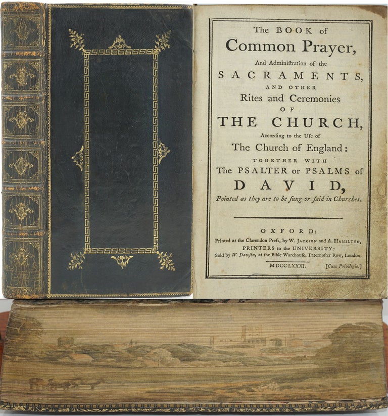 Item #26467 The Book of Common Prayer... with Foredge painting of St. Albans. Foredge Painting, Genealogy.