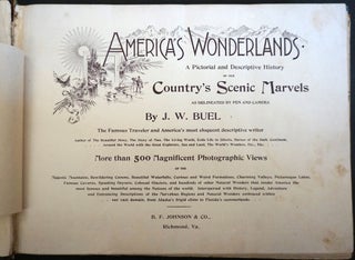 America's Wonderlands: A Pictorial and Descriptive History of Our Country's Scenic Marvels as Delineated by Pen and Camera - SALESMAN'S DUMMY .