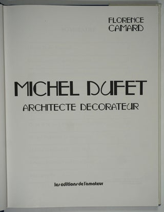 Michel Dufet Architecte Decorateur.