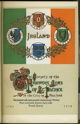 Item #26686 154th Anniversary Dinner of The Society of the Friendly Sons of St. Patrick in the...